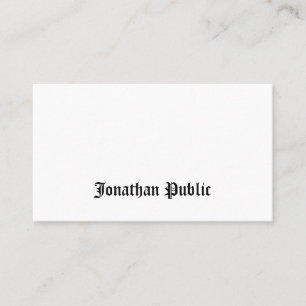 Carte De Visite Design professionnel élégant classique nostalgique