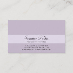 Carte De Visite Design professionnel élégant design Violet moderne