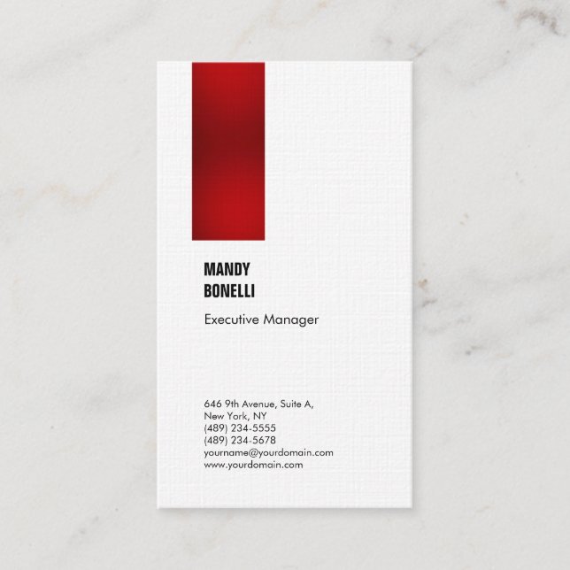 Carte De Visite Design professionnel élégant lin moderne luxe tend (Devant)