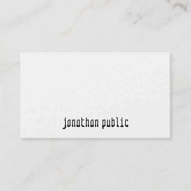 Carte De Visite Design professionnel élégant Modèle simple Design  (Devant)