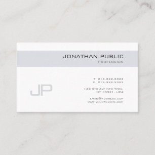 Carte De Visite Design professionnel élégant Monogramme simple ten