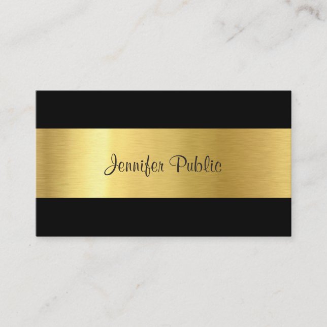 Carte De Visite Design professionnel élégant Premium Silk Luxe (Devant)