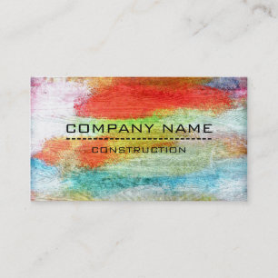 Carte De Visite Design professionnel en bois coloré moderne look #