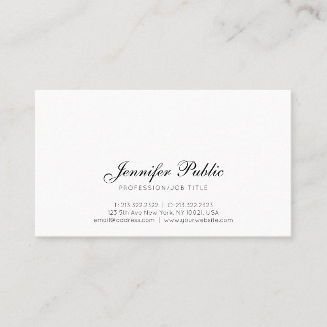 Carte De Visite Design professionnel et design simple moderne (Devant)