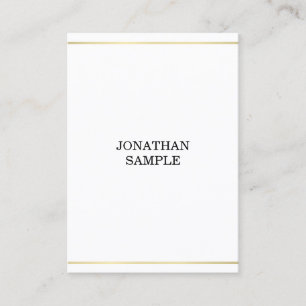 Carte De Visite Design professionnel minimaliste Elegant Or Luxe