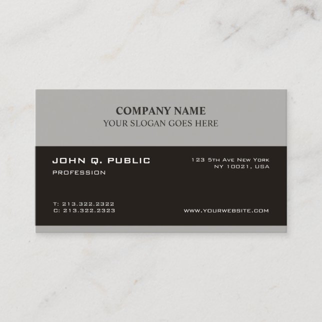 Carte De Visite Design professionnel moderne créatif tendance Prop (Devant)