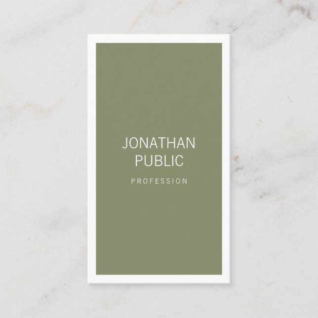 Carte De Visite Design professionnel moderne design propre (Devant)