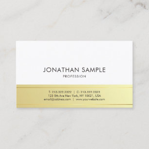Carte De Visite Design professionnel moderne élégant Design or loo
