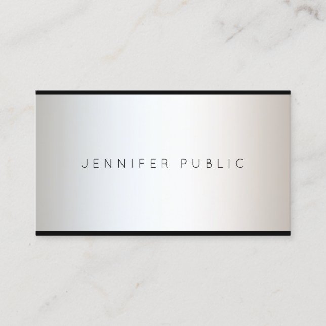 Carte De Visite Design professionnel moderne et glamour Design élé (Devant)