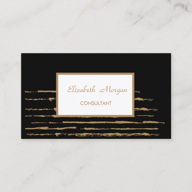 Carte De Visite Design professionnel moderne, Gratuit, Noir (Devant)