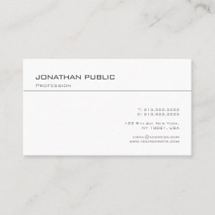Carte De Visite Design professionnel moderne Modèle minimaliste