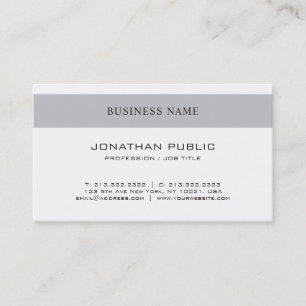 Carte De Visite Design professionnel simple et élégant Moderne ten