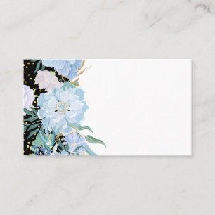 Carte De Visite Design Propre Trending Girly Stationery Blue Flowe