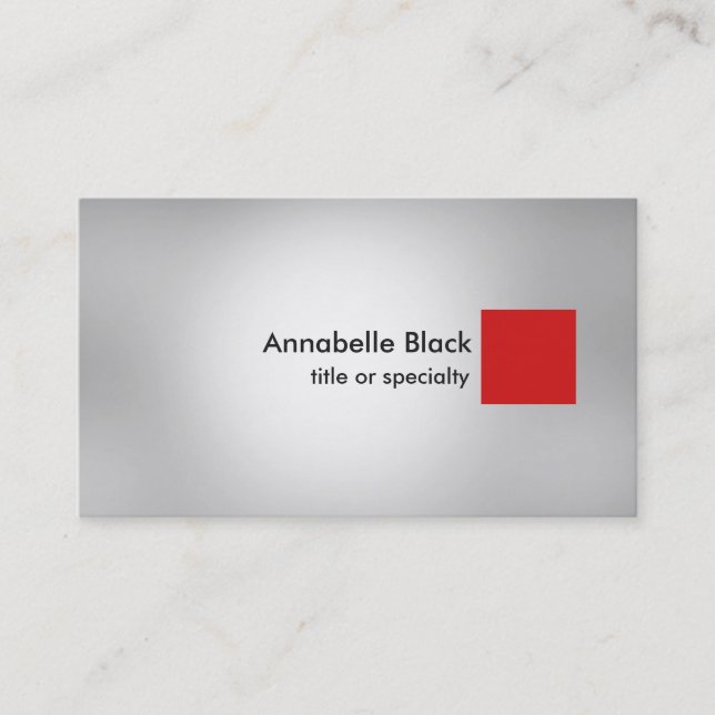 Carte De Visite Design Red Grey moderne Unique tendance Profession (Devant)