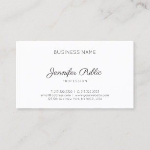 Carte De Visite Design simple élégant Moderne Professionnel Plat