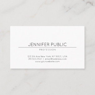 Carte De Visite Design simple élégant Moderne Professionnel Plat