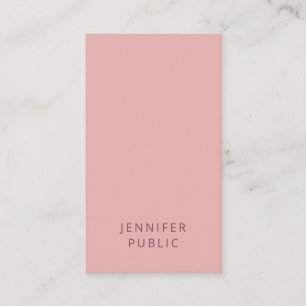 Carte De Visite Design simple Élégant rose Vert Modèle moderne