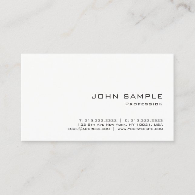 Carte De Visite Design simple et moderne professionnel (Devant)