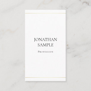 Carte De Visite Design simple et tendance Elégant Plaine Luxe Mode