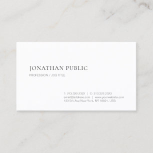 Carte De Visite Design simple moderne Élégant Modèle professionnel