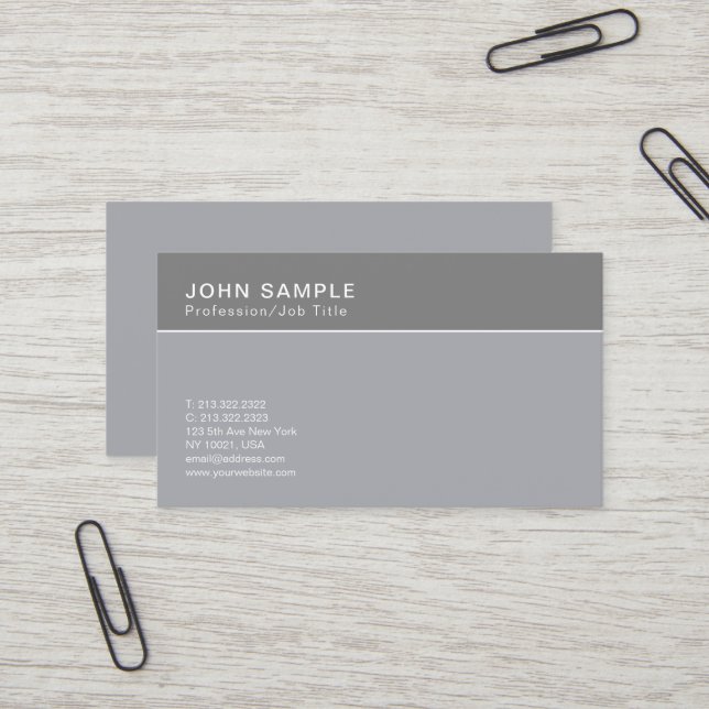 Carte De Visite Design simple professionnel Couleurs classiques Ha (Devant/Arrière en situation)