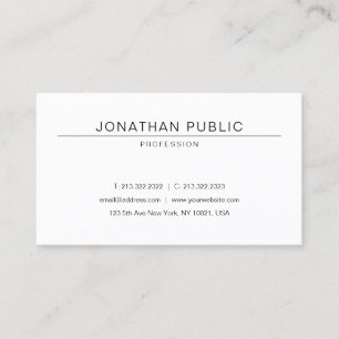 Carte De Visite Design sophistiqué moderne Design élégant tendance