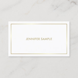 Carte De Visite Design tendance Gold Plain Glamour Luxe