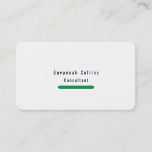 Carte De Visite Design tendance Simple Vert clair minimaliste sobr