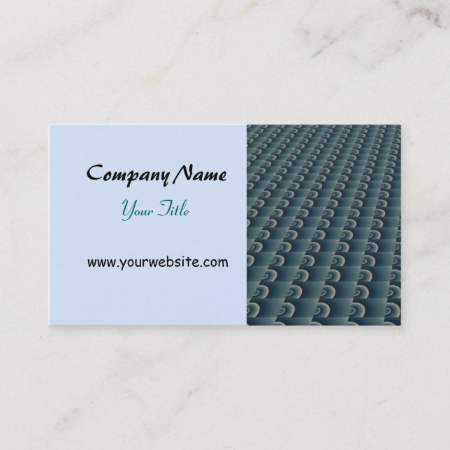 Carte De Visite Design Turquoise moderne (Devant)