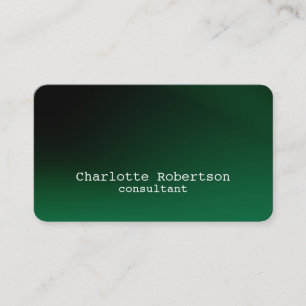 Carte De Visite Design Vert Plaine Créatif Moderne Consultant
