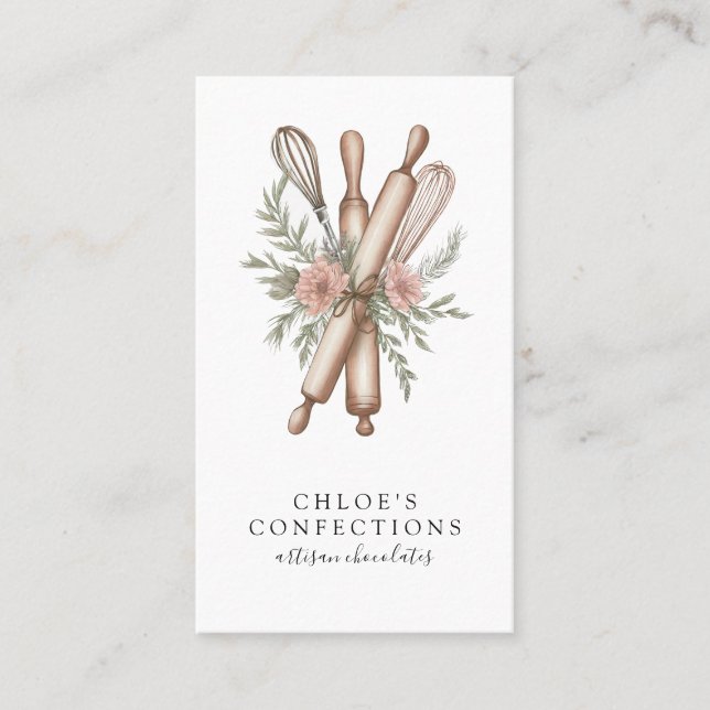 Carte De Visite Dessert Caterer Baker's Tools (Devant)