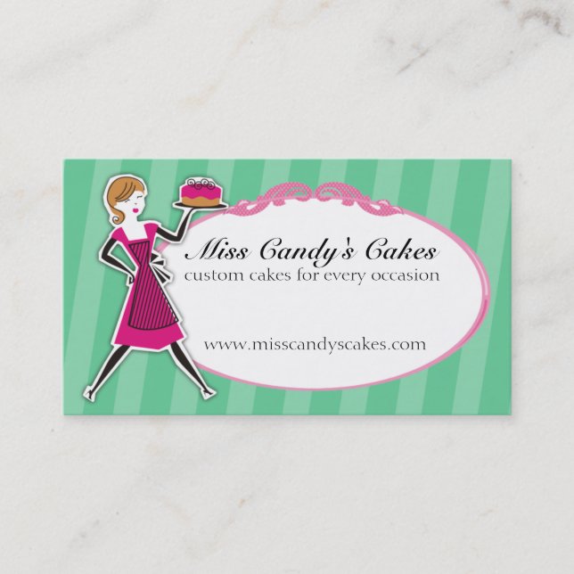 Carte De Visite dessert de transport de boulangerie de rétro de (Devant)