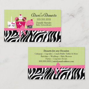 Carte De Visite Desserts de boulangerie