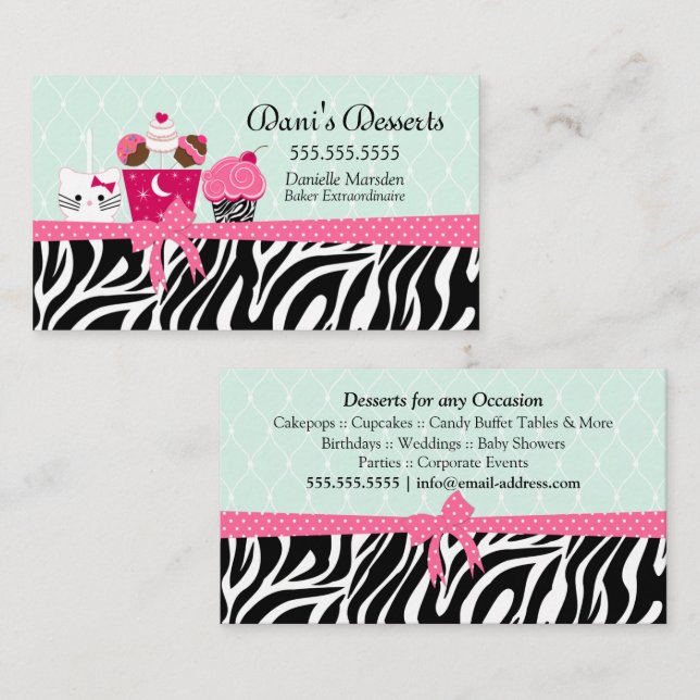 Carte De Visite Desserts de boulangerie (Devant / Derrière)