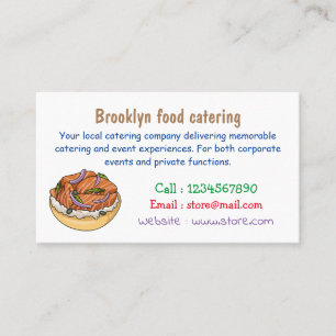Carte De Visite dessin animé de bagel saumon