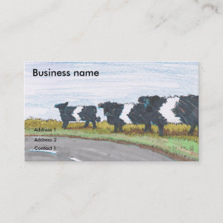 Carte De Visite Dessin animé de virage serré sur la route 