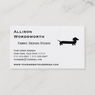 Carte De Visite Dessin Dachshund long amusant