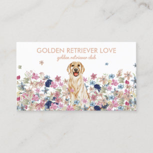 Carte De Visite Dessin de chien d'or Retriever