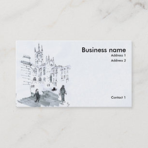 Carte De Visite Dessin de l'abbaye de Bath