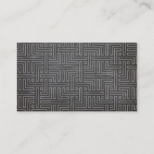 Carte De Visite DESSIN de LABYRINTHE dans le BLANC sur le TABLEAU