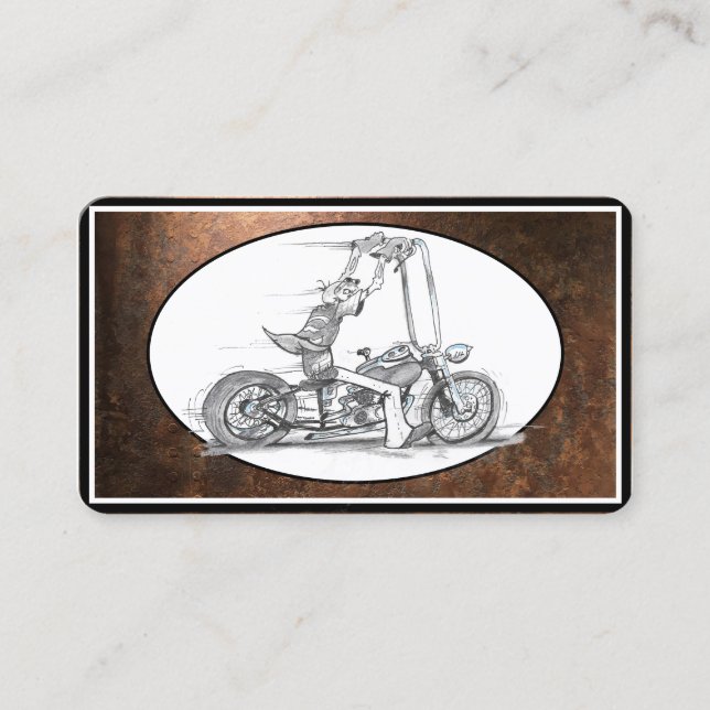 Carte De Visite dessin de moto (Devant)