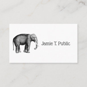 Carte De Visite Dessin d'éléphant vintage