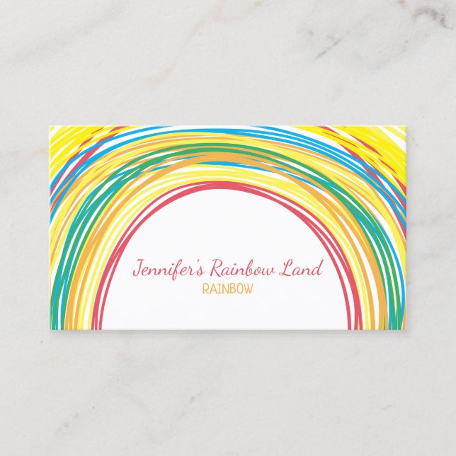 Carte De Visite Dessin des enfants Sketch Rainbow (Devant)