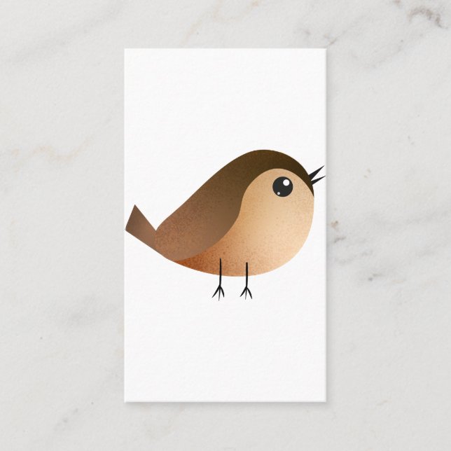 Carte De Visite Dessin d'Oiseau de Bruant (Devant)