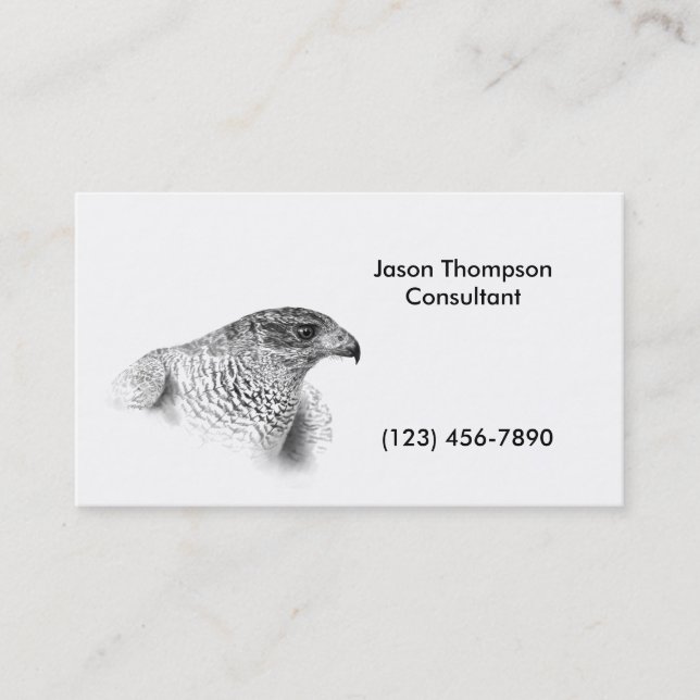 Carte De Visite Dessin Goshawk (Devant)
