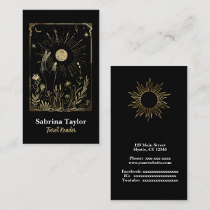 Carte De Visite Dessin mystique sur fond noir