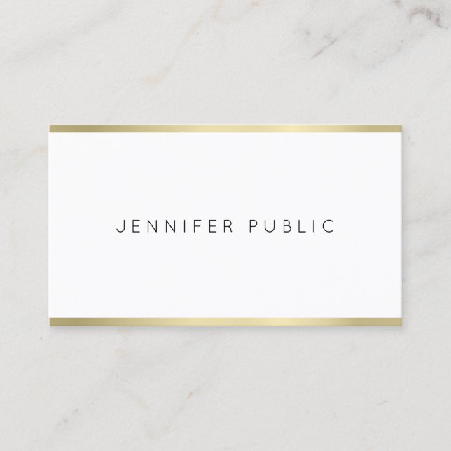 Carte De Visite Dessus minimal blanc de professionnel de (Devant)