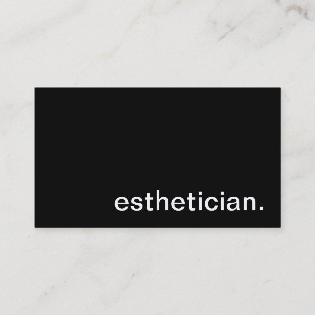 Carte de visite d'Esthetician (Devant)