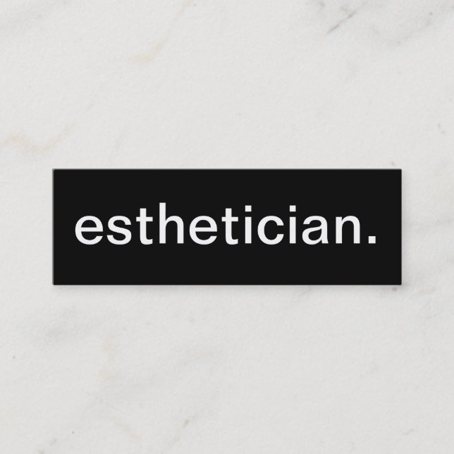 Carte de visite d'Esthetician (Devant)