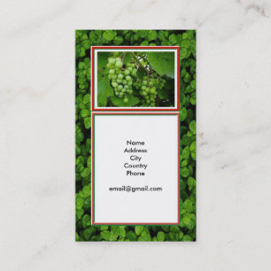Carte de visite d'établissement vinicole du marché